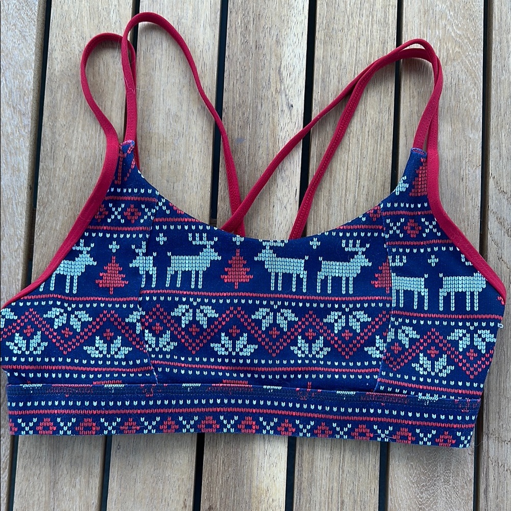 Patagonia Red and Blue Sports Bra Nordic Design